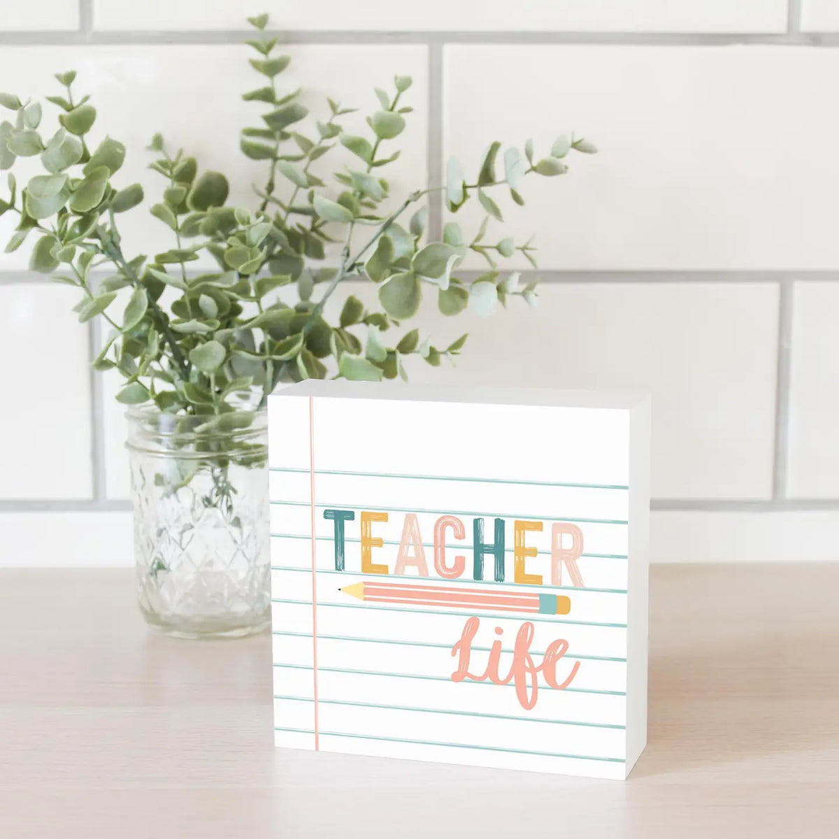 Pastel Teacher Life Sign