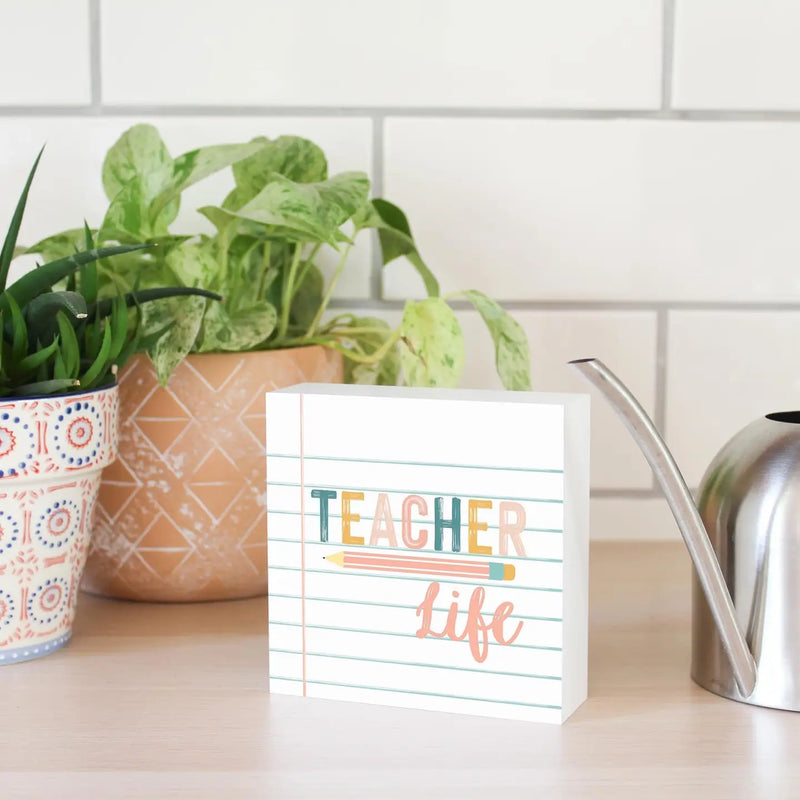 Pastel Teacher Life Sign