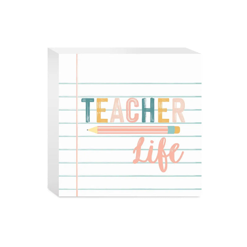 Pastel Teacher Life Sign