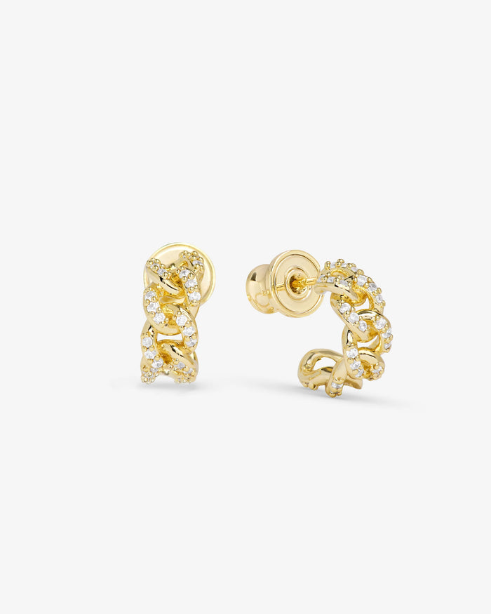 Pave Julian Chain Huggies