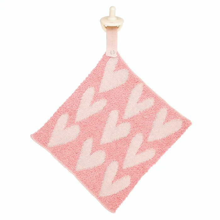 Plush Pacifier Blankie - Hearts