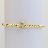 Pave Stretch Initial Bracelet