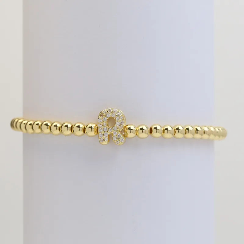 Pave Stretch Initial Bracelet