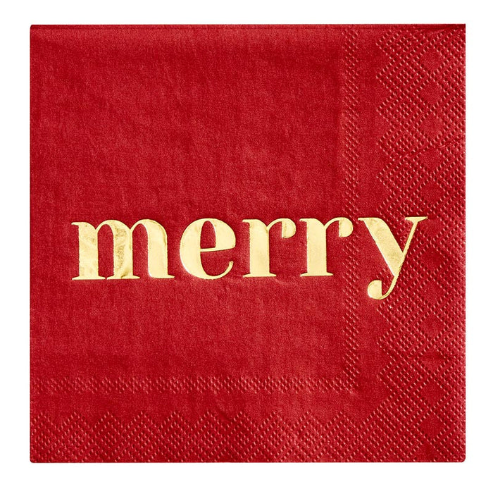 Merry Cocktail Napkins