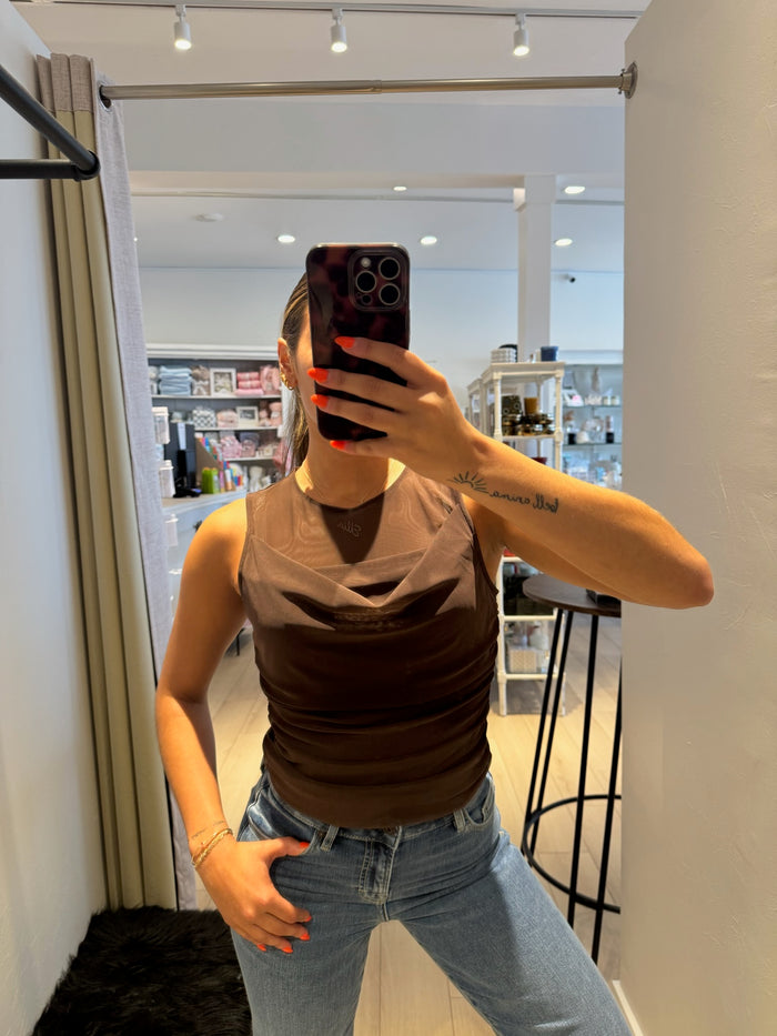 Roman Knit Top Walnut
