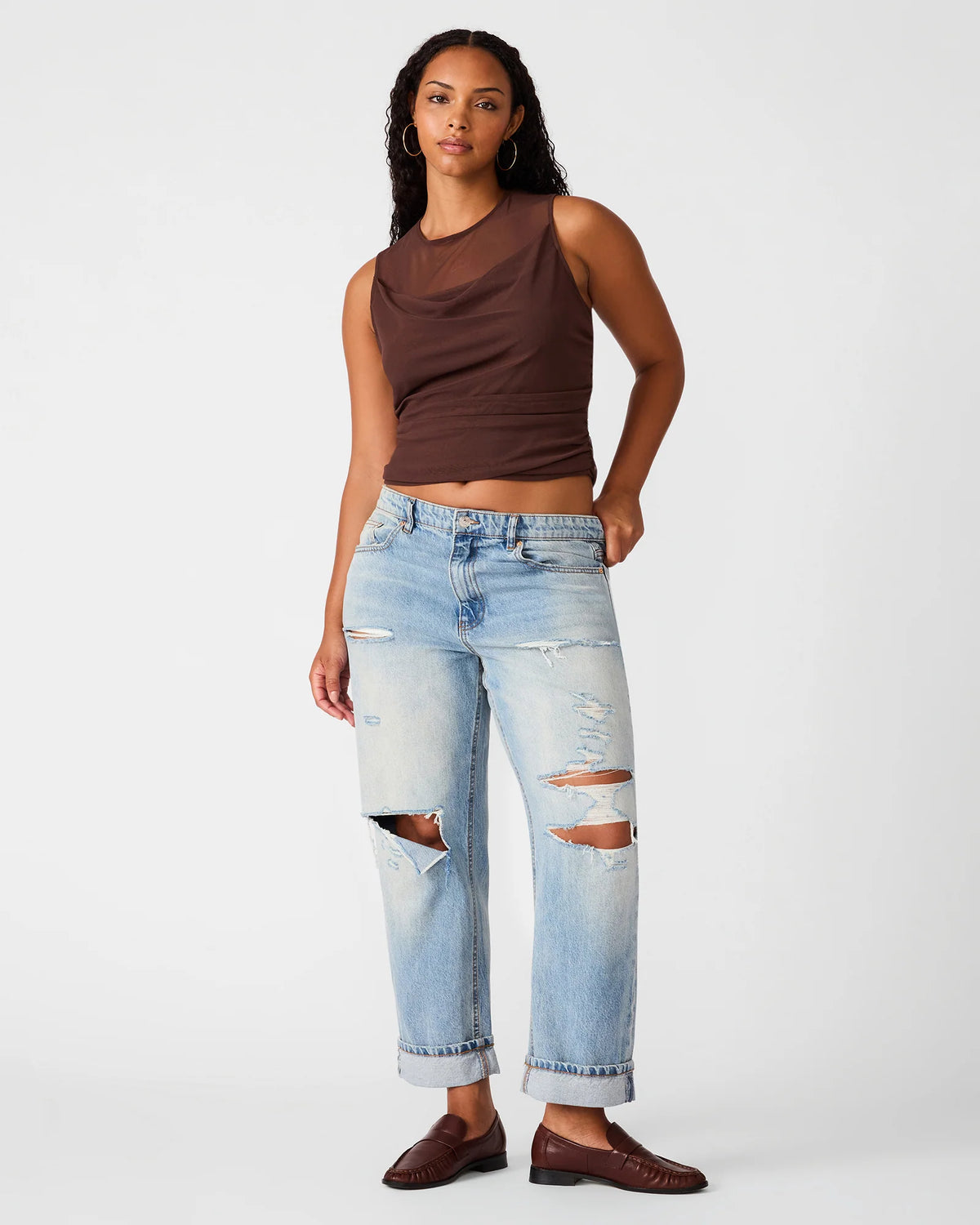 Roman Knit Top Walnut