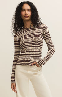 Ronnie Striped Sweater Chocolate Cherry