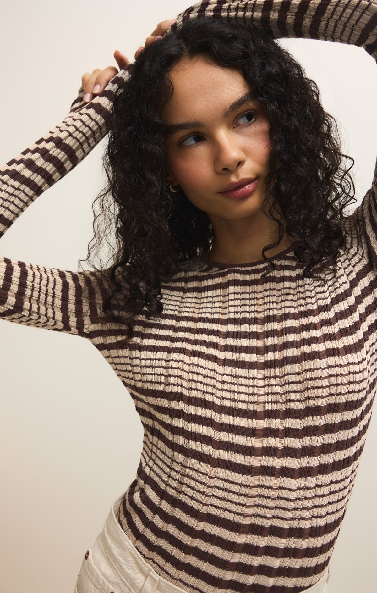 Ronnie Striped Sweater Chocolate Cherry