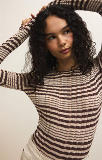 Ronnie Striped Sweater Chocolate Cherry