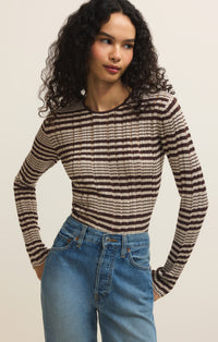 Ronnie Striped Sweater Chocolate Cherry