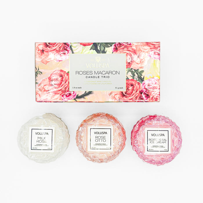 Rose Macaron Trio Gift Set