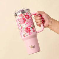 40 oz Lifestyle Flip Straw Tumbler- Rose Garden