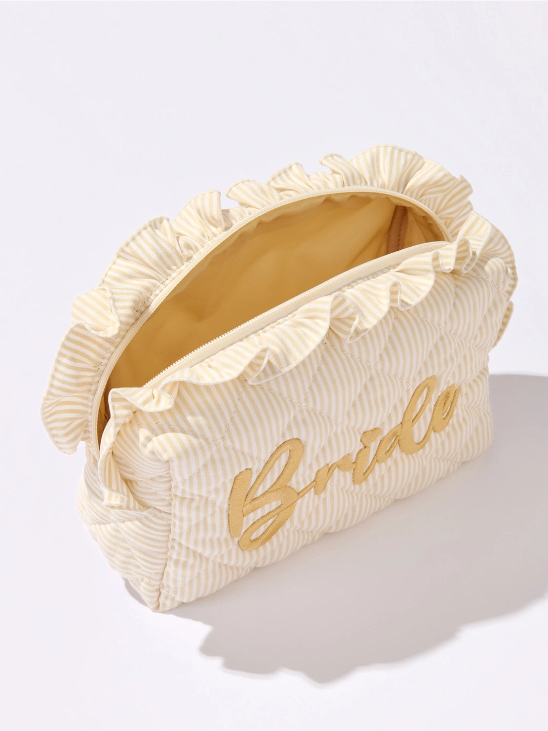 Ruffle Bride Large Zip Pouch