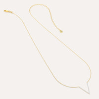 V To The T Pendant Necklace Gold