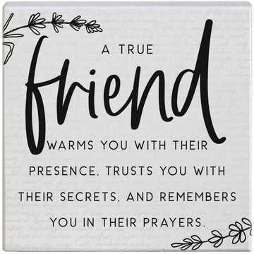 True Friend Box Sign