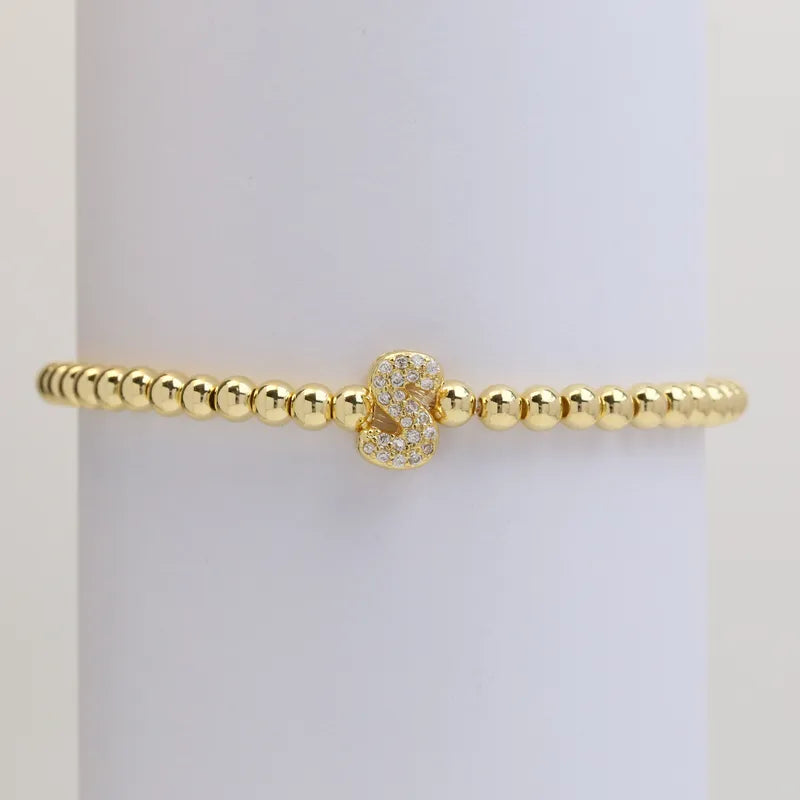 Pave Stretch Initial Bracelet