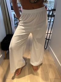 Scout Jersey Crop Flare Pant White-FINAL SALE