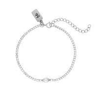 Arya Tennis Bracelet Crystal Silver