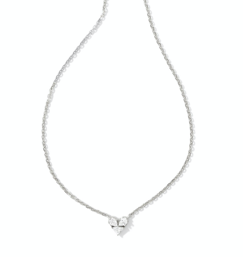 Silver Katy Heart Pendant Necklace