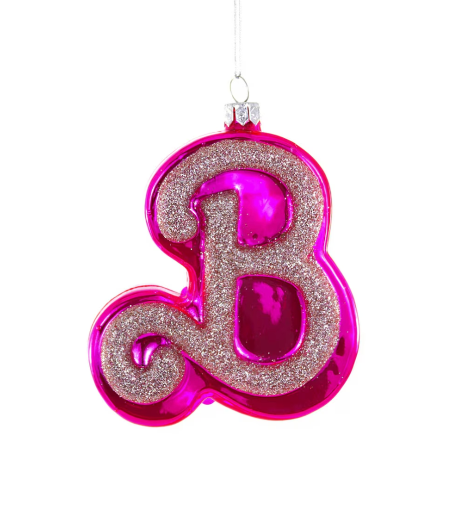 Pink B Ornament