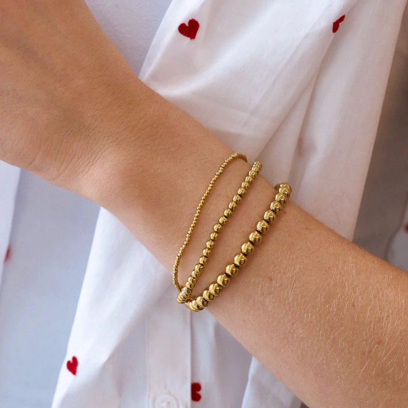 Waterproof Gold Ball Bracelet Small