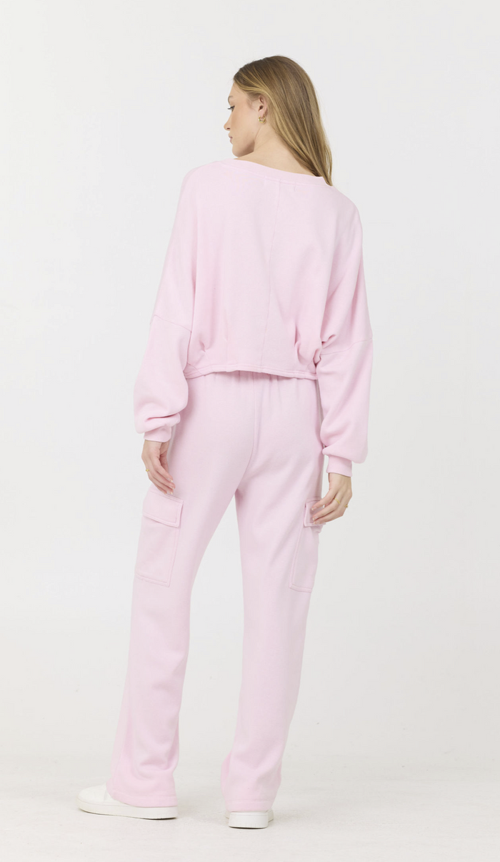 Paradise Pink Cashmere Fleece Cargo Pant