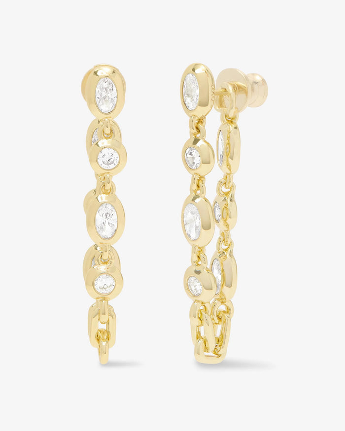 She's A Boss Soft Hoops in Gold