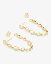 She's A Boss Soft Hoops in Gold