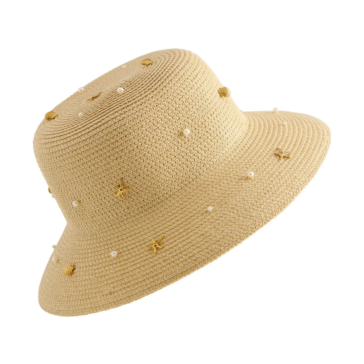 Shelly Straw Bucket Hat Natural
