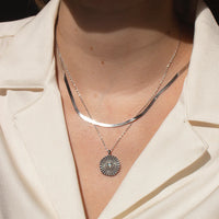Isabella Herringbone Necklace Silver
