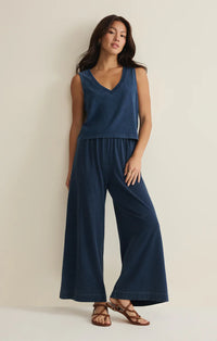 Sloane V-Neck Denim Tank Indigo