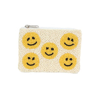 Smiley Beaded Coin Purse