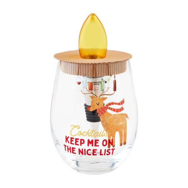 Glass & Light-Up Stopper Set