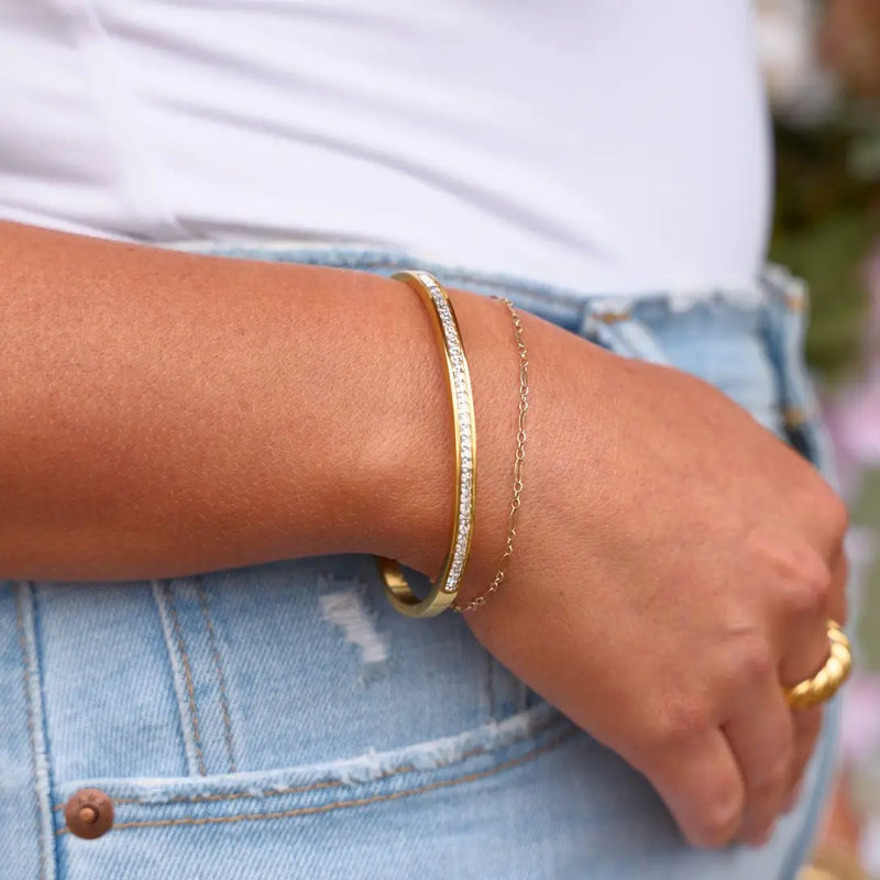 Stainless Steel Crystal Bangle