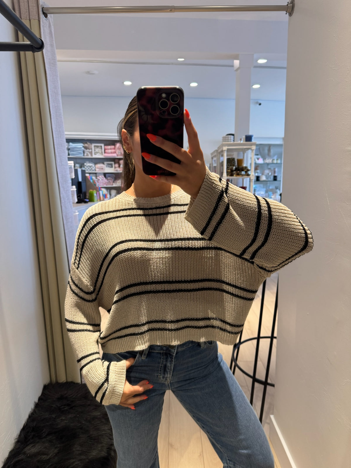 Striped Knit Sweater
