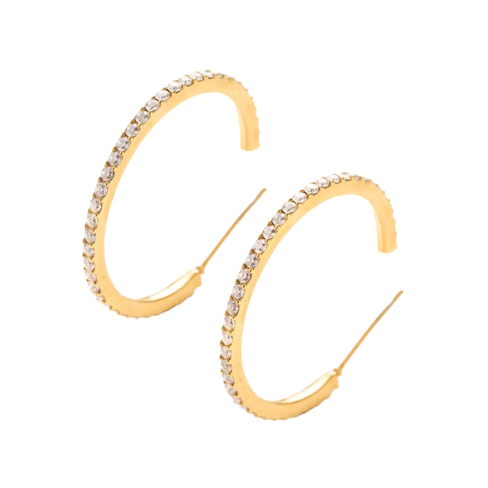 Sutton Crystal Hoops-Medium