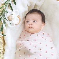 Swaddle Blanket Hearts