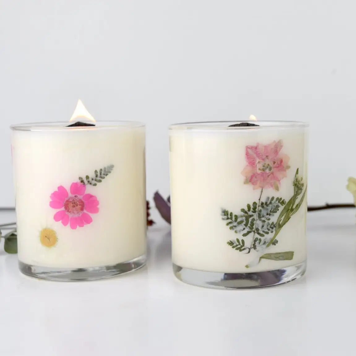 Sympathy Flower Candle