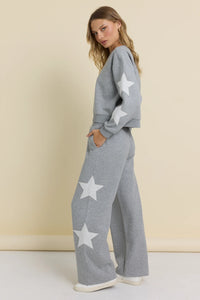 Terry Crew Neck Star Sweater