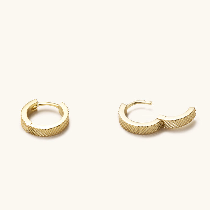 Textured Gold Huggies
