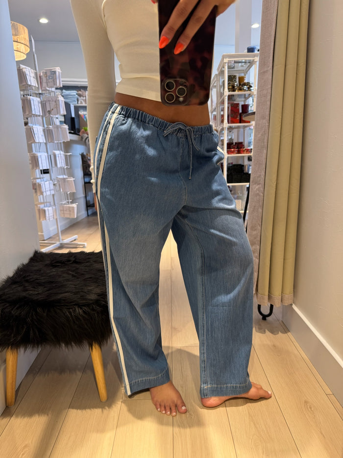 The Sidelines Denim Track Pant Dreamstate