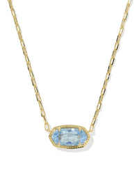 The Elisa Luxe Gold Short Pendant Necklace