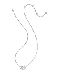 Elisa Luxe Silver Short Pendant Necklace