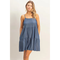 Tiered Spaghetti Strap Dress