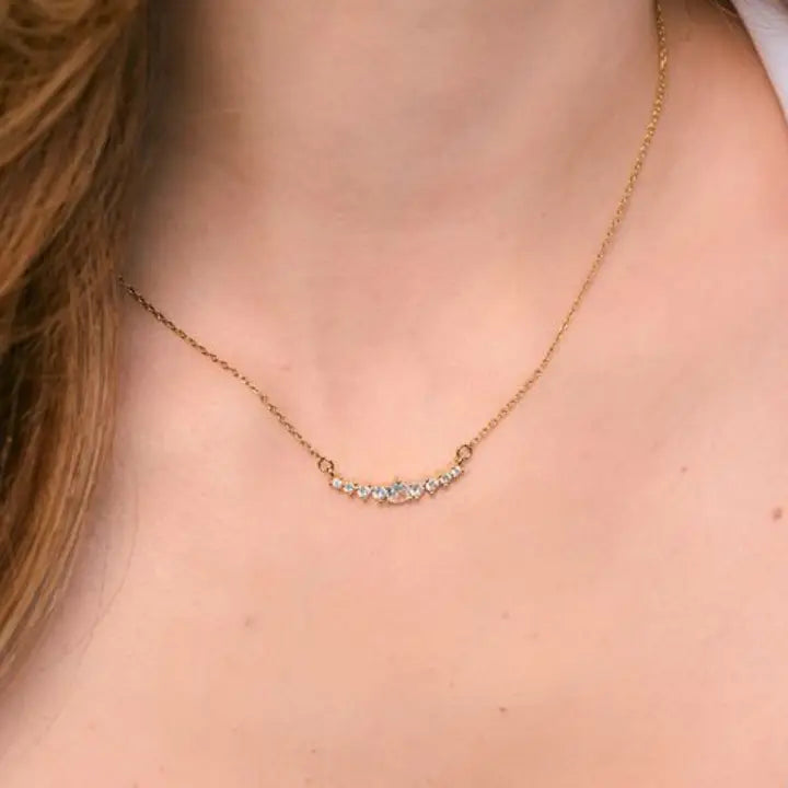 Tully Crystal Bar Necklace