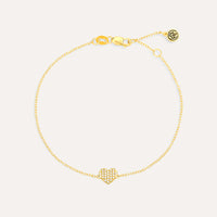 All Heart Chain Bracelet Gold