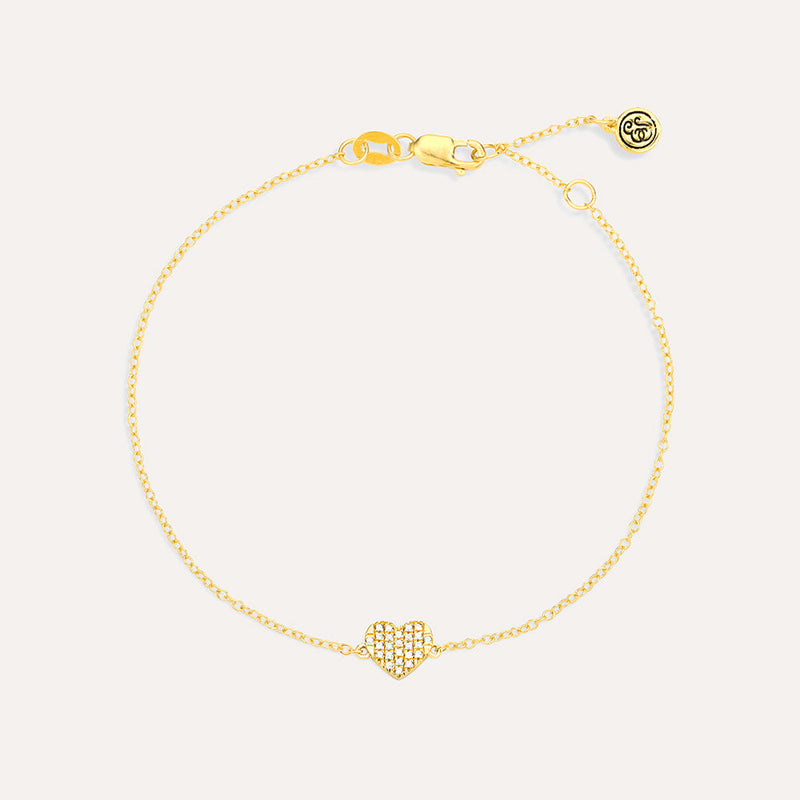 All Heart Chain Bracelet Gold