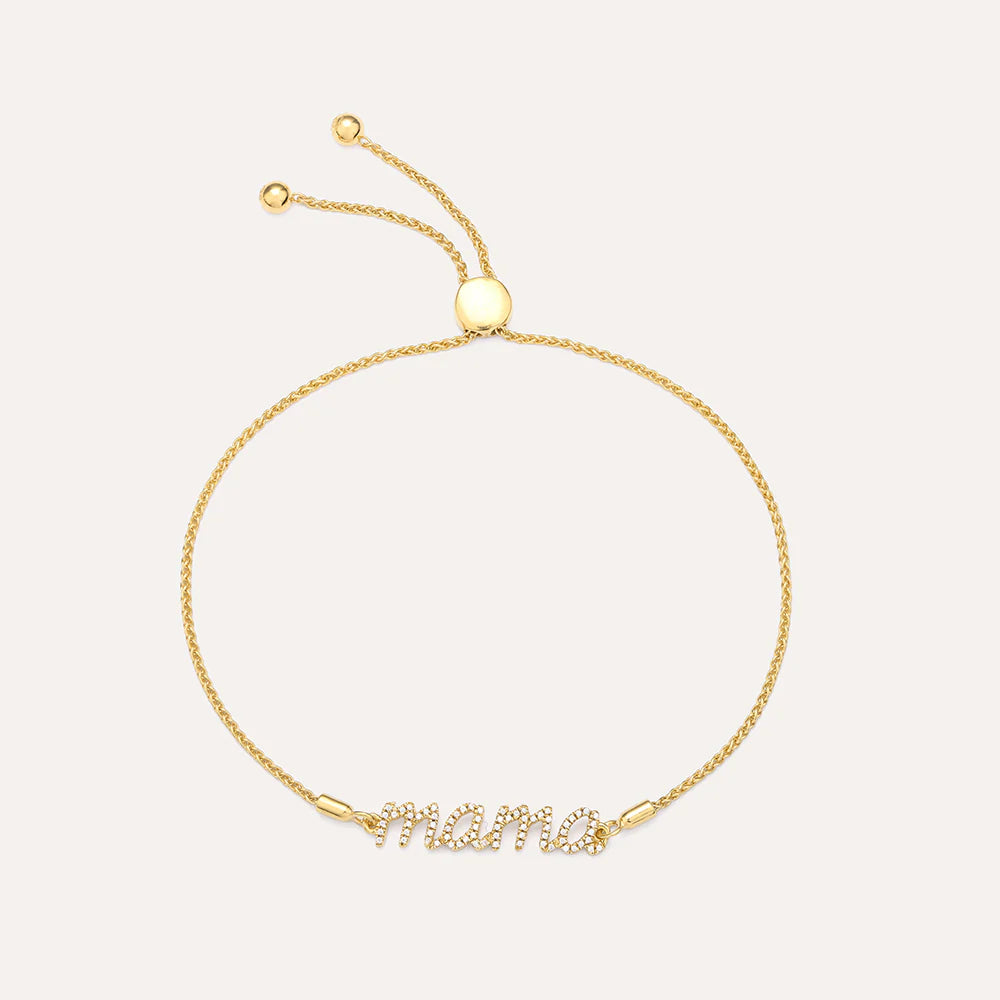 Love You Mama Bolo Bracelet Gold