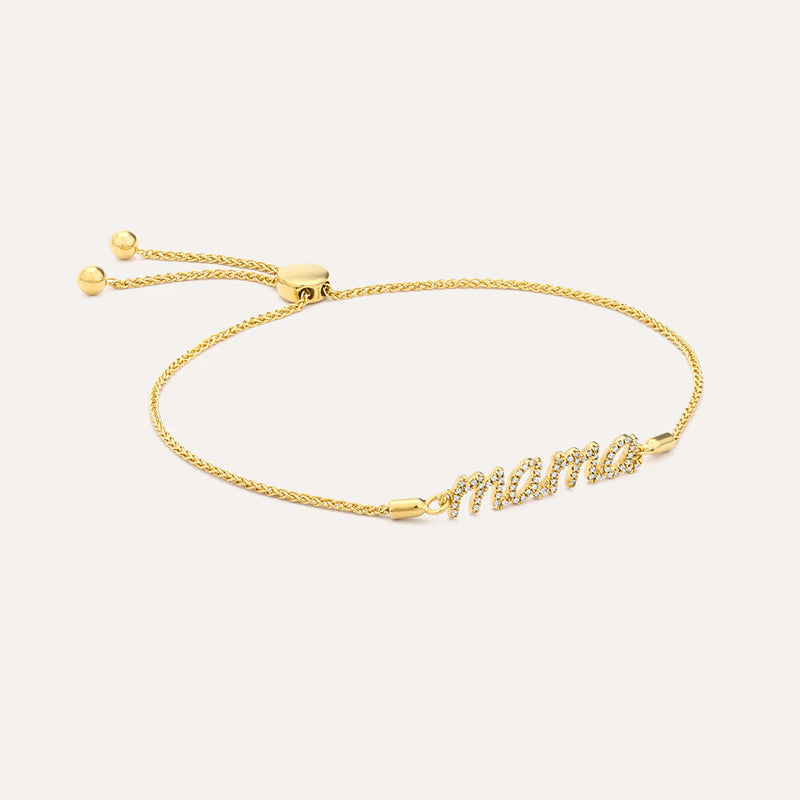 Love You Mama Bolo Bracelet Gold