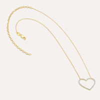 Silver Linings Heart Pendant Necklace Gold